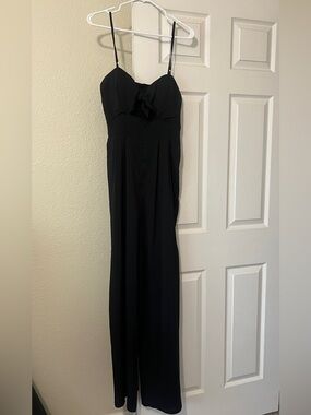 bebe Black jumpsuit with Front Bow